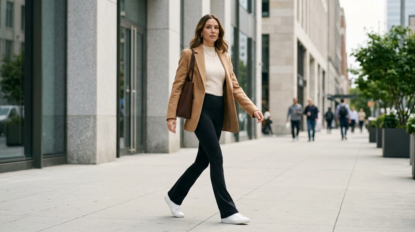 How to Style Flare Leggings: Outfits, Shoes & Proportions